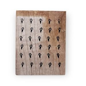 Stampa Rosa Vintage 1999 Repeated Mice Footprints Wood & Rubber Stamp # 2-1768